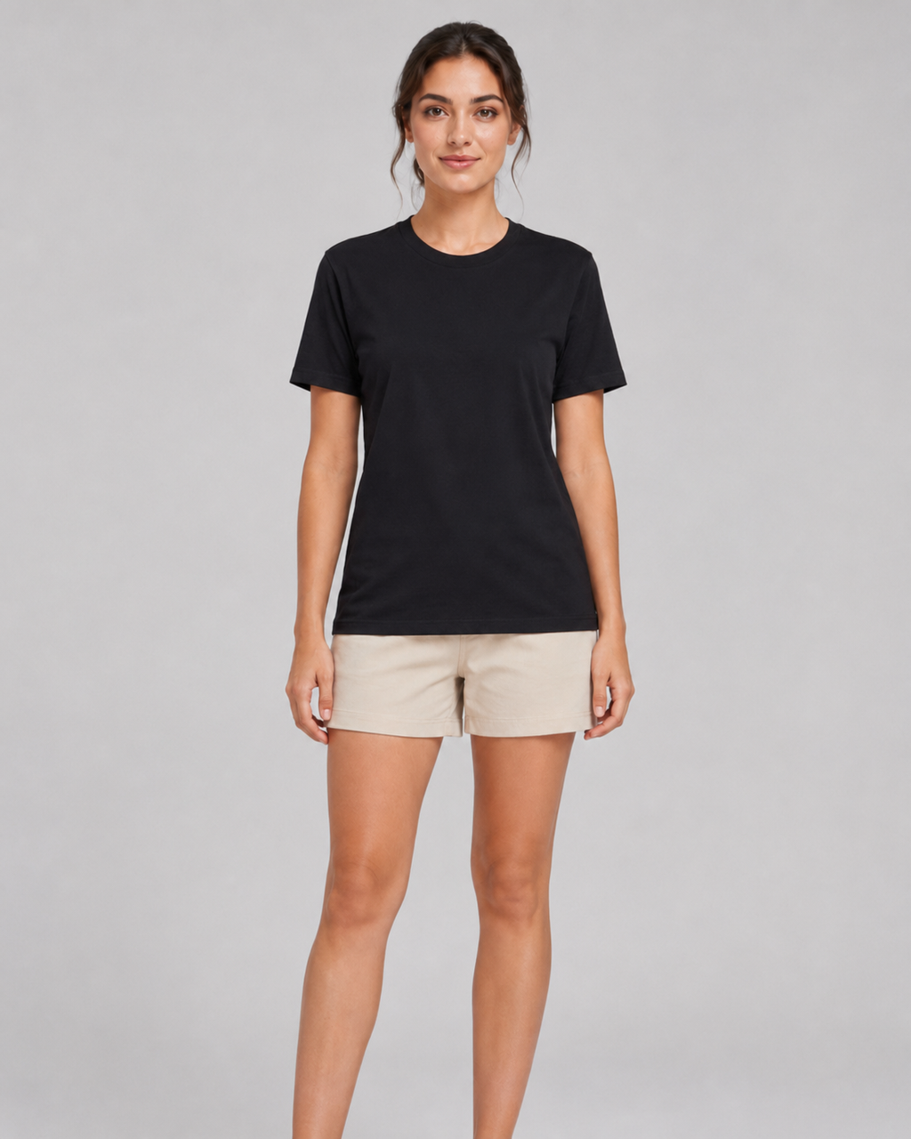 180 GSM Bio Washed Black Plain T-Shirt