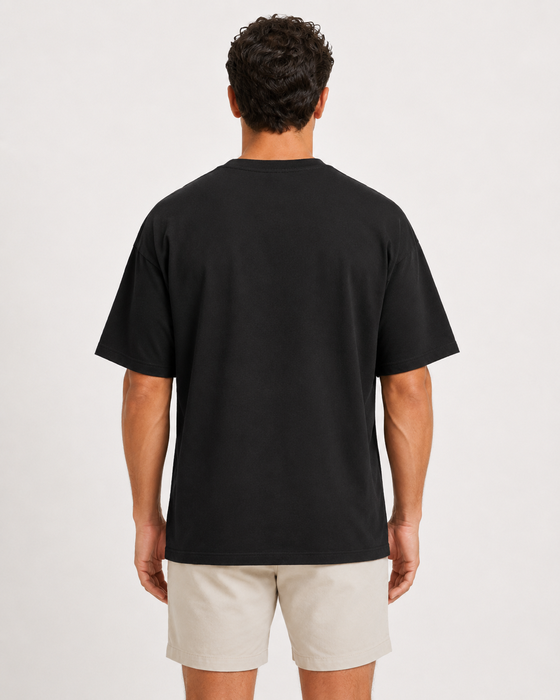 240 GSM Bio Washed Black Oversized T-Shirt
