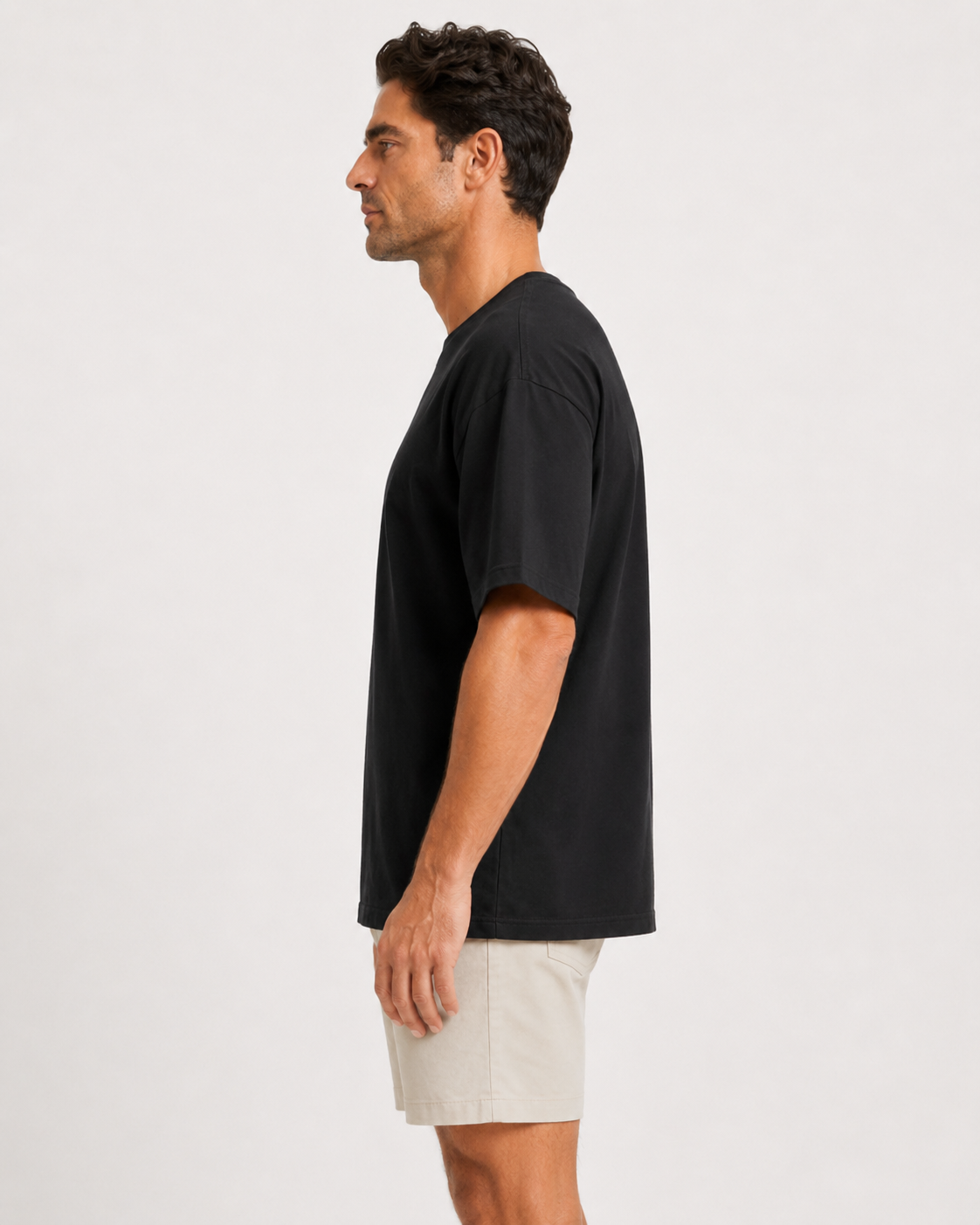 240 GSM Bio Washed Black Oversized T-Shirt