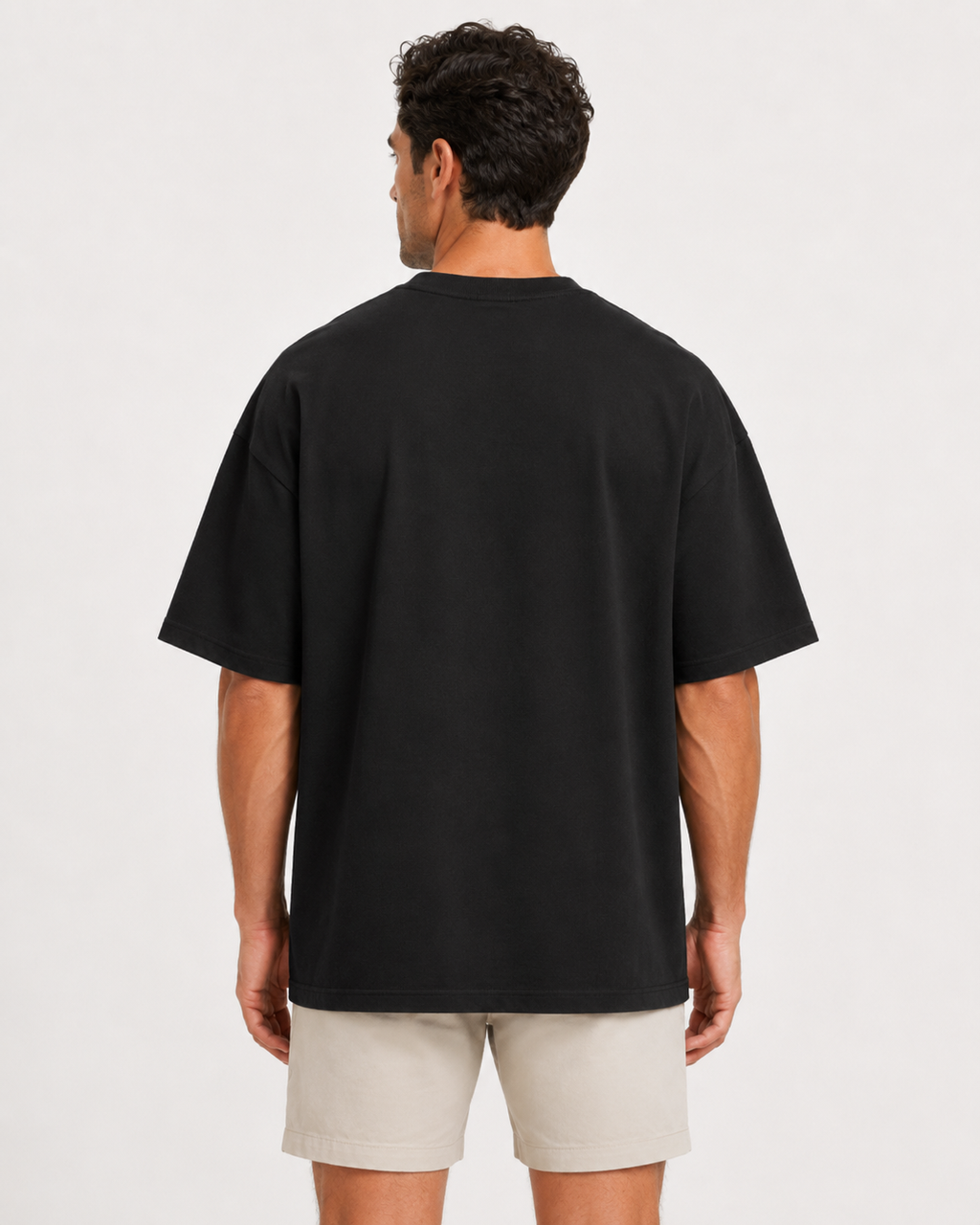 240 GSM Bio Washed Black Oversized T-Shirt