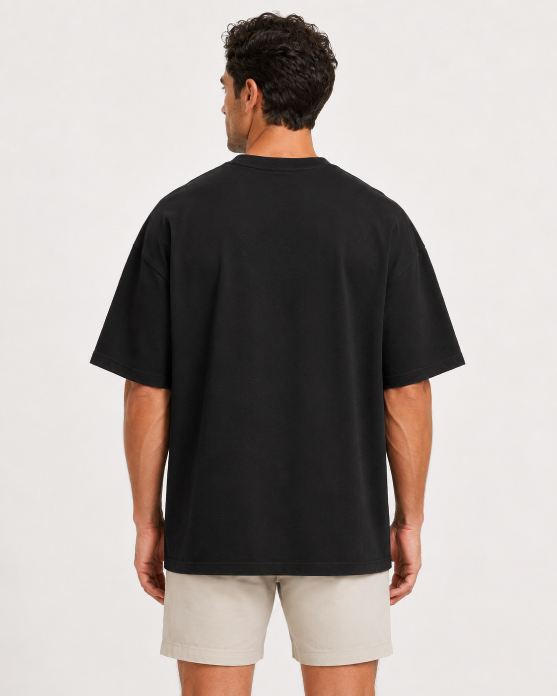 240 GSM Bio Washed Black Oversized T-Shirt