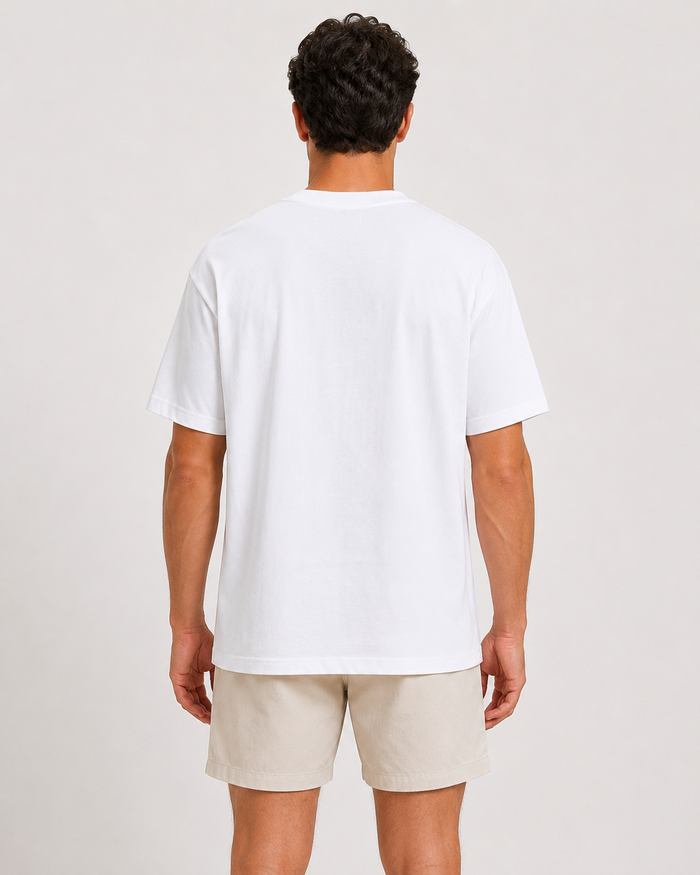 240 GSM Bio Washed White Oversized T-Shirt